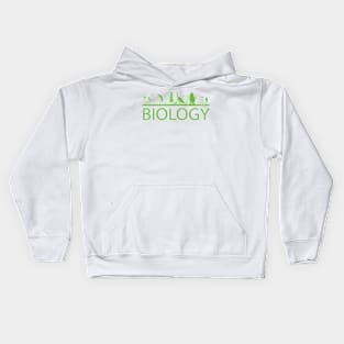 Biology (Green Print) Kids Hoodie
